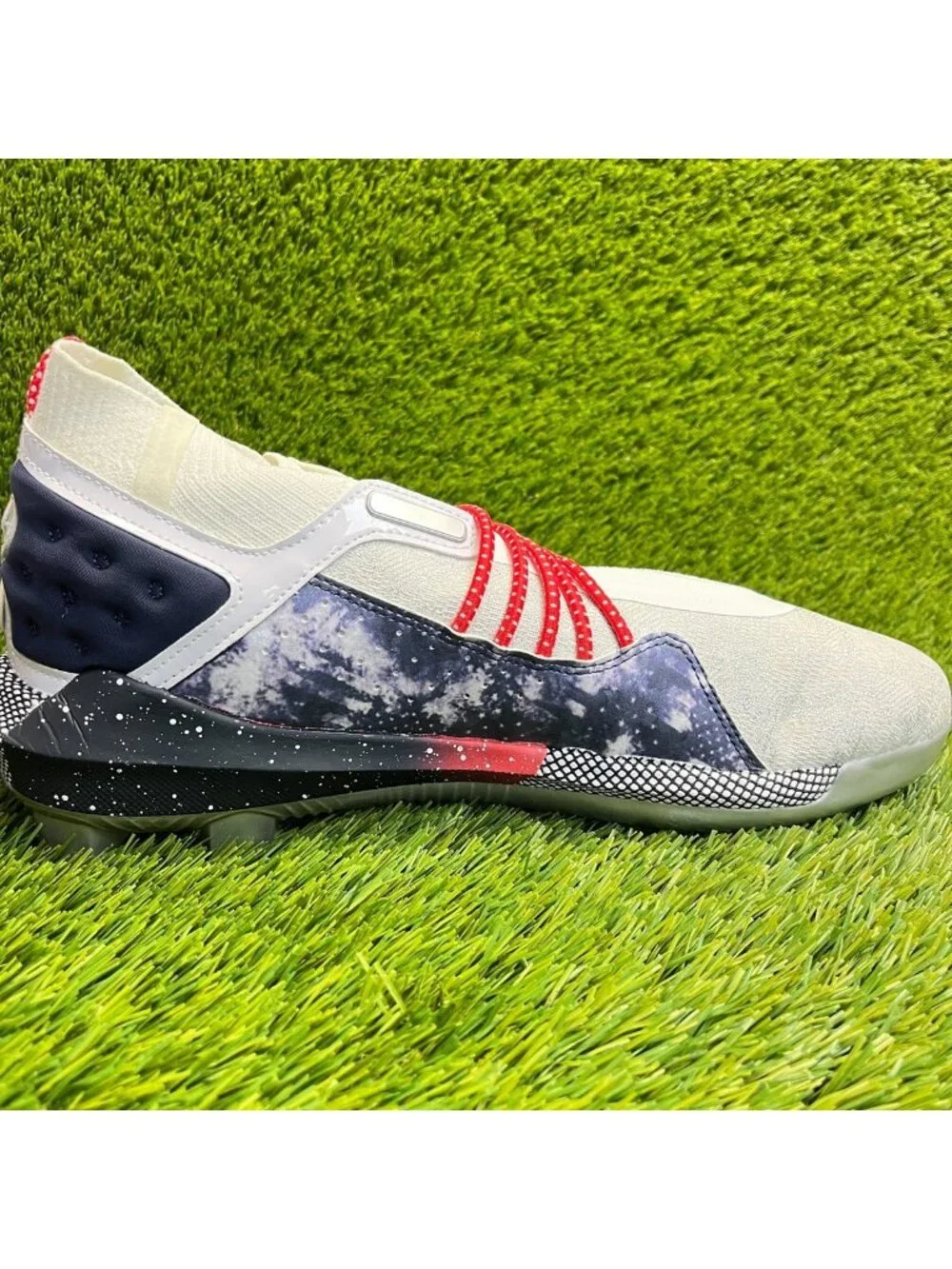 Under Armour Bryce Harper 8 Low ST USA Mens Size 13 White Red Baseball Cleats